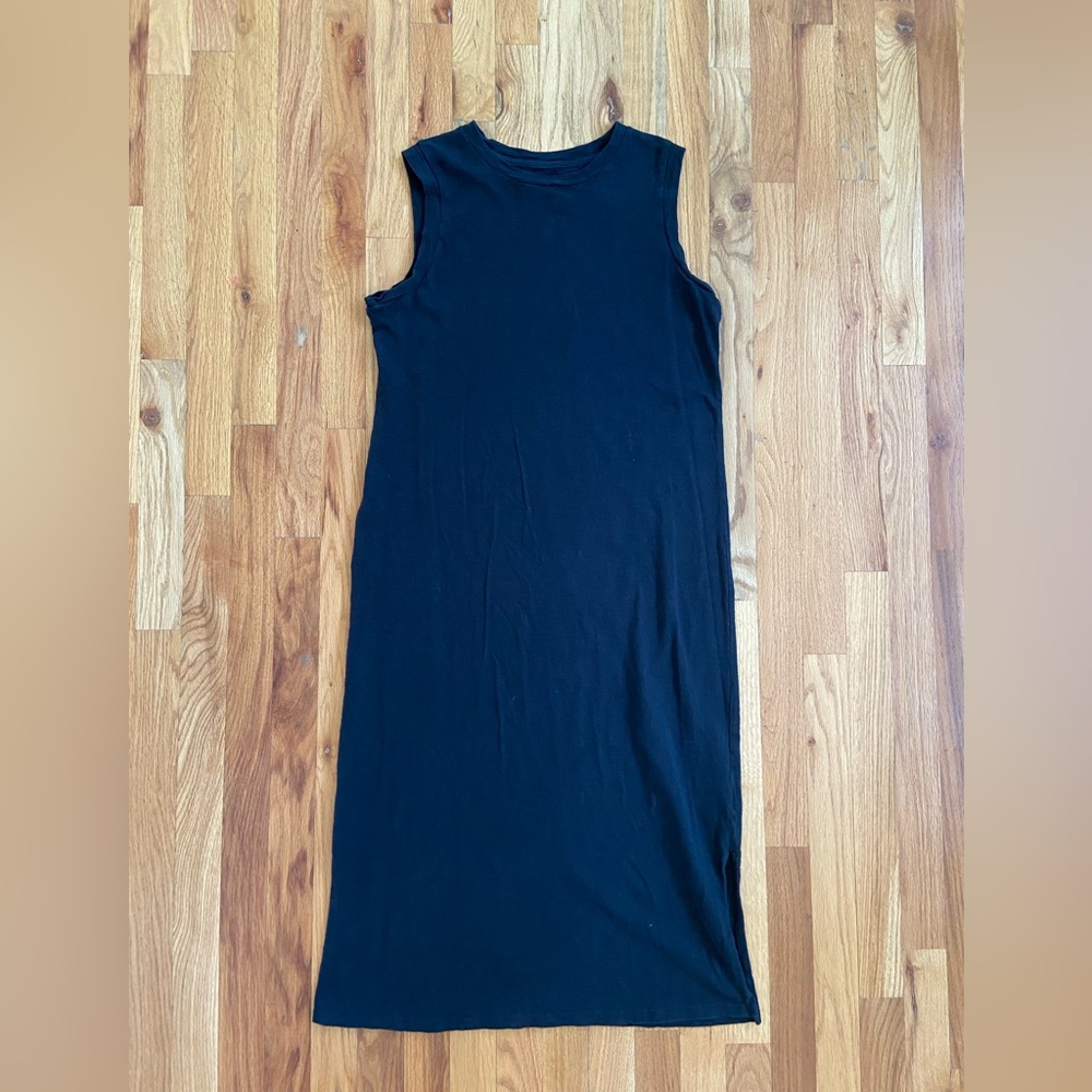 Universal Thread 100% Cotton Black Midi Dress, Size Medium
